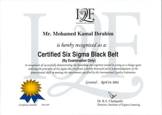 SSBB- Mohamed Kamal Ibrahim