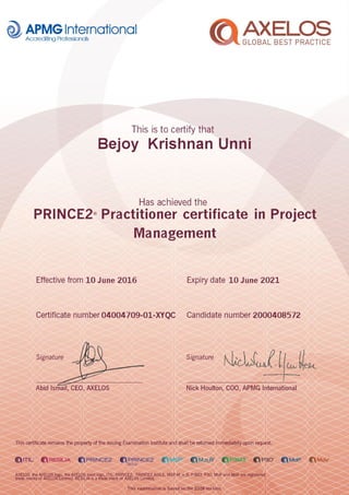 PRINCE2® Practitioner Certificate
