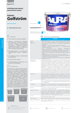 Mattlatex
высококачественная моющаяся краска для стен и потолков
info
•	 Высококачественная матовая водно-дисперсионная краска
для стен и потолков в помещениях с повышенной влажностью.
•	 Обладает высокой укрывистостью, адгезией к основанию и
белизной.
•	 Легко раскатывается и образует равномерное
высококачественное покрытие, стойкое к мытью мягкой
поролоновой губкой с применением жидких бытовых моющих
средств (III класс износостойкости по DIN EN 13 300).
•	 Идеальна для поверхностей, требующих регулярной влажной
уборки.
•	 Сертифицирована для детских и медицинских учреждений.
•	 Паропроницаема. Не препятствует «естественному дыханию»
поверхности во влажных помещениях.
•	 Экономна в расходе.
•	 Тонируется по системе Eskarocolor в пастельные и насыщенные
цвета (База A и TR).
подготовка
поверхности
Окрашиваемая поверхность должна быть сухой, чистой и
прочной. Перед окраской рабочую поверхность очистить от
пыли, меловых и известковых побелок, непрочных штукатурных
и шпатлевочных покрытий, масляных, битумных и других
загрязнений. В случае поражения поверхности грибком или
плесенью – обработать санирующим составом Eskaro Biotol E или
Biotol Spray, соблюдая рекомендации на этикетке. Имеющиеся
дефекты поверхности (выбоины и трещины) следует выровнять
шпатлевкой. Для получения качественного и долговечного
покрытия, а также для выравнивания впитывающей способности,
окрашиваемое основание рекомендуется предварительно
обработать грунтом ТМ Aura или ТМ Eskaro. При окраске обоев
и прочих впитывающих рулонных материалов предварительное
грунтование обязательно.
нанесение Перед применением краску тщательно перемешать. Наносить
валиком, кистью или безвоздушным распылителем (сопло
0,021-0,031”, давление 150-180 бар) в 2 слоя. Работы проводить
при температуре окружающего воздуха и основания от +5ºС
до +35ºС. Второй слой краски наносить через 1-2 часа после
нанесения первого.
цвет База А — белый; можно использовать в качестве белой краски
или для колеровки. База TR – полупрозрачный; использовать
только после колеровки!
колеровка Машинная по системе Eskarocolor в пастельные (база А) и
насыщенные тона (база TR), ручная – колеровочными красками
или универсальными колер пастами ТМ Aura.
расход 10–12 м²/л на один слой. Расход зависит от типа и подготовки
поверхности и способа нанесения.
время высыхания 1-2 часа при температуре + 20°C и относительной влажности
воздуха 65%. При уменьшении температуры или увеличении
влажности время высыхания соответственно увеличивается.
Заданный уровень устойчивости покрытия к мытью достигается
через 2 недели после полного высыхания краски.
состав Дисперсия акрилового сополимера, диоксид титана,
наполнители, функциональные добавки, вода.
срок хранения В заводской невскрытой упаковке - 24 месяца от даты
изготовления.
рабочие инструменты Кисть, валик велюровый или меховой с коротким ворсом,
безвоздушный распылитель.
 
