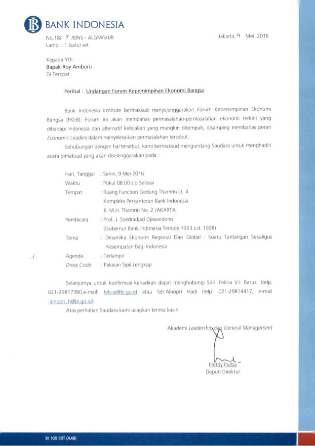 Surat Undangan Roy