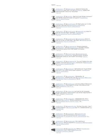 5 days ago
swellendam1: RT @WildebraamLiq: Awesome having the
#swellenblog team with us at @WildebraamLiq. Jiggled their
taste-buds with a few of our favourites!
5 days ago
swellendam1: RT @thetripfox: Meet the Sugar Bridge, because it
was literally made from sugar and gypsum #swellenblog
http://t.co/RySn7S5zuw
5 days ago
swellendam1: RT @Simon87guide: 4th flight going up in a few
minutes! Safe flight @redwingstarling #swellenblog
@swelendamaxicab http://t.co/SE2zv6u22t
5 days ago
swellendam1: RT @Simon87guide: @VagabondScribe about to
take her microlite flight, safe flight! #swellenblog
@swelendamaxicab http://t.co/g9WwlT8pGu
5 days ago
swellendam1: RT @Simon87guide: @ishotimagesza about to
take his sunset microlite flight, safe flight! @swelendamaxicab
#swellenblog http://t.co/7wePbldn…
5 days ago
swellendam1: RT @bestcapetownSA: Amazing exploring
@swellendam1 with @swelendamaxicab free WIFI onboard,
extraordinary guide Simon AND wealth of knowled…
5 days ago
swellendam1: RT @Simon87guide: @swelendamaxicab
@swellendam1 #swellenblog, amazing scenery, amazing
Wildebraam products, and modern technology! http://t…
5 days ago
swellendam1: RT @bestcapetownSA: You won't believe this view,
majestic mountains @swellendam1 reminiscent of @lotrfanbase
@lonelyplanet #swellenblog htt…
5 days ago
swellendam1: RT @boxedtravel: “@TravelGround: Sugar Bridge
was built in the 1800s using sugar & gypsum. #swellenblog
http://t.co/AXKIaRl0ni”
5 days ago
swellendam1: RT @travelopulent: “@thetripfox: At
@wildebraamliq spooking the cows.@ishotimagesza @pacuraru
#swellenblog http://t.co/KqV8i8Icia” lots of…
5 days ago
swellendam1: RT @TravelGround: Love the variety of flavours at
@WildebraamLiq! Only tasted 13 of over 100 products & all
great #swellenblog http://t.co/…
5 days ago
swellendam1: RT @curious_luke: Just had the De Companjie
Burger, and eating it was so good it was almost inappropriate in
polite company! #swellenblog
5 days ago
swellendam1: RT @travelopulent: “@deshaakonsen: Micro
lighting at @umshanti1! What an experience #swellenblog
@ishotimagesza http://t.co/Q7HF7Ctqw1” stu…
5 days ago
swellendam1: RT @VagabondScribe: The food, the wine. I look 7
months pregnant. @curious_luke says I'm a Swellemdamsel #lol
#swellenblog
5 days ago
swellendam1: RT @loveoverberg: "@VagabondScribe:
#swellenblog gers be dinnering at @myDeCompanjie
#Swellendam #crazybeautiful http://t.co/hEGjvZd30w" #u…
5 days ago
swellendam1: RT @deshaakonsen: Micro lighting at
@umshanti1! What an experience #swellenblog @ishotimagesza
http://t.co/Kpe3IgdR0A
5 days ago
loveoverberg: RT @VagabondScribe: Riding in #swellendam
#swellenblog Photo credit to @deshaakonsen
instagram.com/p/on2_QaOhqZ/
5 days ago
 