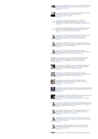 loveoverberg: "@VagabondScribe: Loving the chilli relishes and
jellies @WildebraamLiq ! #wowza #chilliHigh #swellenblog
http://t.co/ih9WqiHYav"
6 days ago
curious_luke: Such a great find! Jalapeno jelly:D is a 3/10 but
seems hotter! @wildebraamliq #swellenblog
instagram.com/p/onuz1CklPl/
6 days ago
swelendamaxicab: RT @bestcapetownSA: Imagine
@wildebraamliq Jalapeño relish with @HudsonsBurgers
guarantee for mouthful orgasmic explosions! #swellenblog h…
6 days ago
swelendamaxicab: RT @Simon87guide: #Swellendam...small
town with a huge personality! Reflected even in the food
portions... #swellenblog @swelendamaxicab
6 days ago
swellendam1: RT @bestcapetownSA: Presents4 Father's Day?
Try @WildebraamLiq Chili liqueur @kitchencowboymo
@GQMagazine @capetownmusings #swellenblog ht…
6 days ago
swellendam1: RT @VagabondScribe: #swellenblog bloggers
gifted with dinky liqueurs, perfect for blogger backpacks. Well
played @WildebraamL Well played h…
6 days ago
swellendam1: RT @WouterBasson: @ishotimagesza
@WildebraamLiq @swellendam1 Awesome! i always have it as
an accompaniment with my braai #swellenblog
6 days ago
VagabondScribe: #swellenblog bloggers gifted with dinky
liqueurs, perfect for blogger backpacks. Well played
@WildebraamL Well played http://t.co/CYiNNw5S4j
6 days ago
redwingstarling: RT @bestcapetownSA: With 100+products!
how do you choose @wildebraamliq ? Try Jalapeño relish,
Sundried tomato mustard & berries! #swellen…
6 days ago
ishotimagesza: RT @WouterBasson: @ishotimagesza
@WildebraamLiq @swellendam1 Awesome! i always have it as
an accompaniment with my braai #swellenblog
6 days ago
intheOverberg: RT @RoxanneReidSA: Where to stay in
Swellendam - from camping to 5-star luxury ow.ly/xnXqY
#swellenblog #discoveroverberg
6 days ago
WouterBasson: @ishotimagesza @WildebraamLiq @swellendam1
Awesome! i always have it as an accompaniment with my braai
#swellenblog
6 days ago
bestcapetownSA: Presents4 Father's Day? Try @WildebraamLiq
Chili liqueur @kitchencowboymo @GQMagazine
@capetownmusings #swellenblog http://t.co/GcCcmpFcwm
6 days ago
swellendam1: RT @bestcapetownSA: With 100+products! how
do you choose @wildebraamliq ? Try Jalapeño relish, Sundried
tomato mustard & berries! #swellen…
6 days ago
swellendam1: RT @VagabondScribe: Asked for chilli to burn
away the first signs of flu and .. ya..wow @WildebraamL
#swellenblog #swellendam #overberg
6 days ago
swellendam1: RT @VagabondScribe: Loving the chilli relishes
and jellies @WildebraamL ! #wowza #chilliHigh #swellenblog
http://t.co/v7ZGp8zjCr
6 days ago
swellendam1: RT @deshaakonsen: I can't feel my tongue!!
rattlesnake bite has bitten @WildebraamLiq #swellenblog
http://t.co/2wtMH7BXzR
6 days ago
deshaakonsen: I can't feel my tongue!! rattlesnake bite has
 