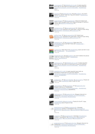 schooneoordt: RT @WANDERLUST_CLUB: A madly beautiful
place with an abundance of wine farms & gourmet eateries:
loveoverberg.blogspot.com/2014/06/swelle… #swellenblog
http:/…
2 days ago
karookat: RT @VagabondScribe: Hey @OrmsDirect you won't
believe the places I took my 1 day old camera!! #swellenblog
http://t.co/jvmXvzoccm
2 days ago
organisemeplz: RT @bestcapetownSA: Historical bridge built
1800s, used salvaged wood from shipwreck&sugar to reinforce
cement @BridgesYXE #swellenblog htt…
2 days ago
OverbergLiving: RT @bestcapetownSA: A2: Extend your
@UpThe_Creek experience w/ quad bikes, tubing & horse riding
@swellendam1 #swellenblog @TravelGround ht…
2 days ago
UpThe_Creek: RT @bestcapetownSA: A2: Extend your
@UpThe_Creek experience w/ quad bikes, tubing & horse riding
@swellendam1 #swellenblog @TravelGround ht…
2 days ago
OverbergLiving: RT @overberginfo: Read about the
#SwellenBlog event and fall in love with #Swellendam ...
fb.me/36VU9j5cc
2 days ago
overberginfo: Read about the #SwellenBlog event and fall in love
with #Swellendam ... fb.me/36VU9j5cc
2 days ago
VagabondScribe: Hey @OrmsDirect you won't believe the places
I took my 1 day old camera!! #swellenblog
http://t.co/jvmXvzoccm
2 days ago
OverbergLiving: RT @WANDERLUST_CLUB: A madly beautiful
place with an abundance of wine farms & gourmet eateries:
loveoverberg.blogspot.com/2014/06/swelle… #swellenblog
http:/…
2 days ago
WANDERLUST_CLUB: A madly beautiful place with an
abundance of wine farms & gourmet eateries:
loveoverberg.blogspot.com/2014/06/swelle… #swellenblog
http://t.co/1lGBSItB47
2 days ago
swellendam1: RT @RoxanneReidSA: @capturingafrica Thanks for
the RT. Hope #swellenblog was a huge success
2 days ago
Ladyloveshack: RT @loveoverberg: RT @VagabondScribe:
Bloggers descend on Swellendam
loveoverberg.blogspot.com/2014/06/swelle… #swellenblog
#overberg #loveoverberg @swellenda…
2 days ago
Ladyloveshack: RT @VagabondScribe: Bloggers descend on
Swellendam loveoverberg.blogspot.com/2014/06/swelle…
#swellenblog #overberg #loveoverberg
2 days ago
RoxanneReidSA: @capturingafrica Thanks for the RT. Hope
#swellenblog was a huge success
2 days ago
swelendamaxicab: RT @bestcapetownSA: Campaign
#Swellenblog 3million+ impressions! @GoToSouthAfrica
@FlowComms @swellendam1 @jamescapetown @spitorswallow
ht…
2 days ago
umshanti1: RT @bestcapetownSA: Campaign #Swellenblog
3million+ impressions! @GoToSouthAfrica @FlowComms
@swellendam1 @jamescapetown @spitorswallow ht…
2 days ago
swelendamaxicab: RT @VagabondScribe: Bloggers descend on
Swellendam loveoverberg.blogspot.com/2014/06/swelle…
#swellenblog #overberg #loveoverberg
2 days ago
 