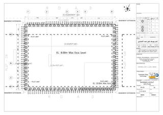 1 2 3 4 5 6
A
B
C
D

24.40m(PLOT LIMIT )
26.40m(BASEMENT LIMIT)

15.20m (PLOT LIMIT )

19.20m (BASEMENT LIMIT)
BASEMENT EXTENSION
BASEMENT EXTENSION
BASEMENT EXTENSION
PLOT LIMIT
BASEMENT EXTENSION

PLOT LIMIT
PLOT LIMIT PLOT LIMIT
EL. -8.00m Max. Exca. Level
P1
P2
P3
P4
P5
P6
P7
P8
P9
P10
P11
P12
P13
P14
P15
P16
P17
P18
P19
P20
P21
P22
P23
P24
P25
P26
P27
P28
P29
P30
P31
P32
P33
P34
P35
P36
P37
P38
P39
P40
P41
P42
P43
P44
P45
P46
P47
P48
P49
P50
P51
P52
P53
P54
P55
P56
P57
P58
P59
P60
P61
P62
P63
P64
P65
P66
P67
P68
P69
P70
P71
P72
P73
P74
P75
P76
P77
P78
P79
P80
P81
P82
P83
P84
P85
P86
P87
P88
P89
P90
P91
P92
P93
P94
P95
P96
P97
P98
P99
P100
P101
P102
P103
P104
P105
P106
P107
P108
P109
P110
P111
P112
P113
P114
P115
P116
P117
P118
P119
P120
P121
P122
P123
P124
P125
P126
P127
P128
P129
P130
P131
P132
P133
P134
P135
P136
P137
P138
P139
P140
P141
P142
P143
P144
P145
P146
EL. -10.00m Max. Exca. Level
KEY PLAN:
Drawing No.
Submission Date
Project ID
Official Use Only
Revision No.
Scale
Plan ID
Drawing Title
General Notes
00
11-01-2015
CONSULTANT:
OWNER:
PROJECT:
REV. DATE DESCRIPTION
AREASECTOR JOB NO.PLOT.NO
MAIN CONTRACTING
TEL: (02)5504222 P.O. BOX: 48181 FAX: (02)5504221
Piling Contractor
SHORING LAYOUT
Australian Piling
Technology
C9 E18-03 ABU DHABI CP-513

59846

PILE LEGEND DIM
(mm)
No.
Of
S.Piles
F.cu(N
/mm²
)
TOE
LEVEL



 
PILE TYPE


TOTAL :SHORING IN THIS DRAWING 
 
 


EXCAVATION
LEVEL


1098291
SH-03
SITE PLAN
S
E
W
NE
SW
SE
NW
 