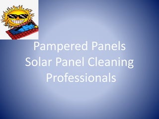 Pampered Panels
Solar Panel Cleaning
Professionals
 