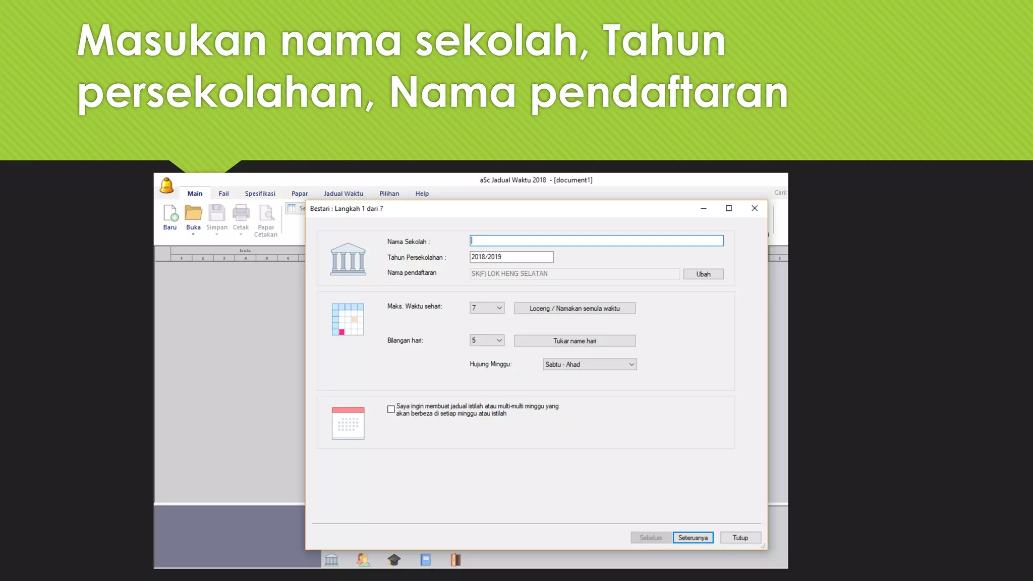 A4 Cara Menggunakan Aplikasi Jadual Waktu Asc Timetable Pdf