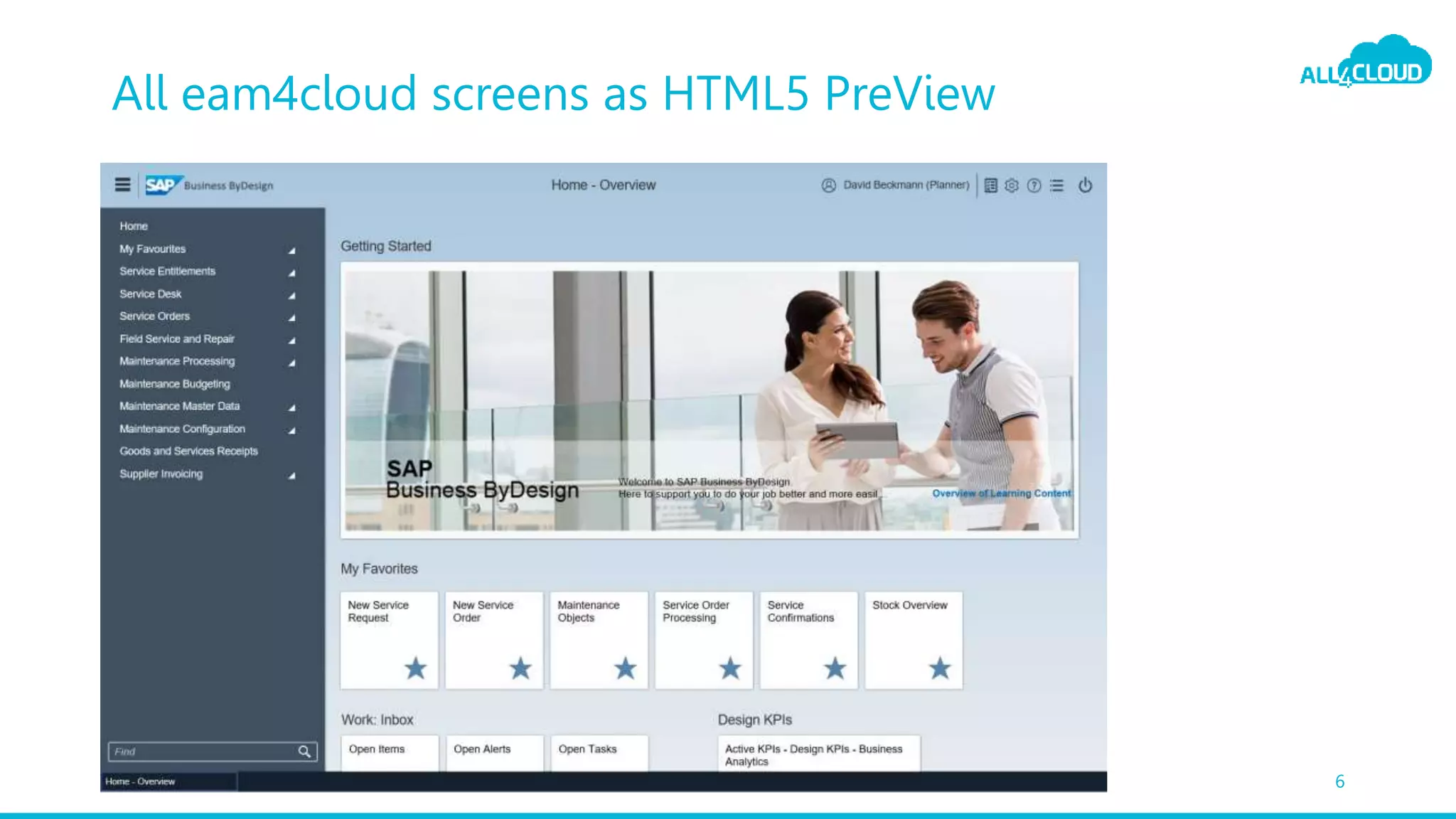 All eam4cloud screens as HTML5 PreView
6
 