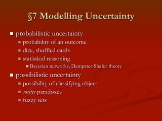Algorithms for Computer Games - lecture slides 2009