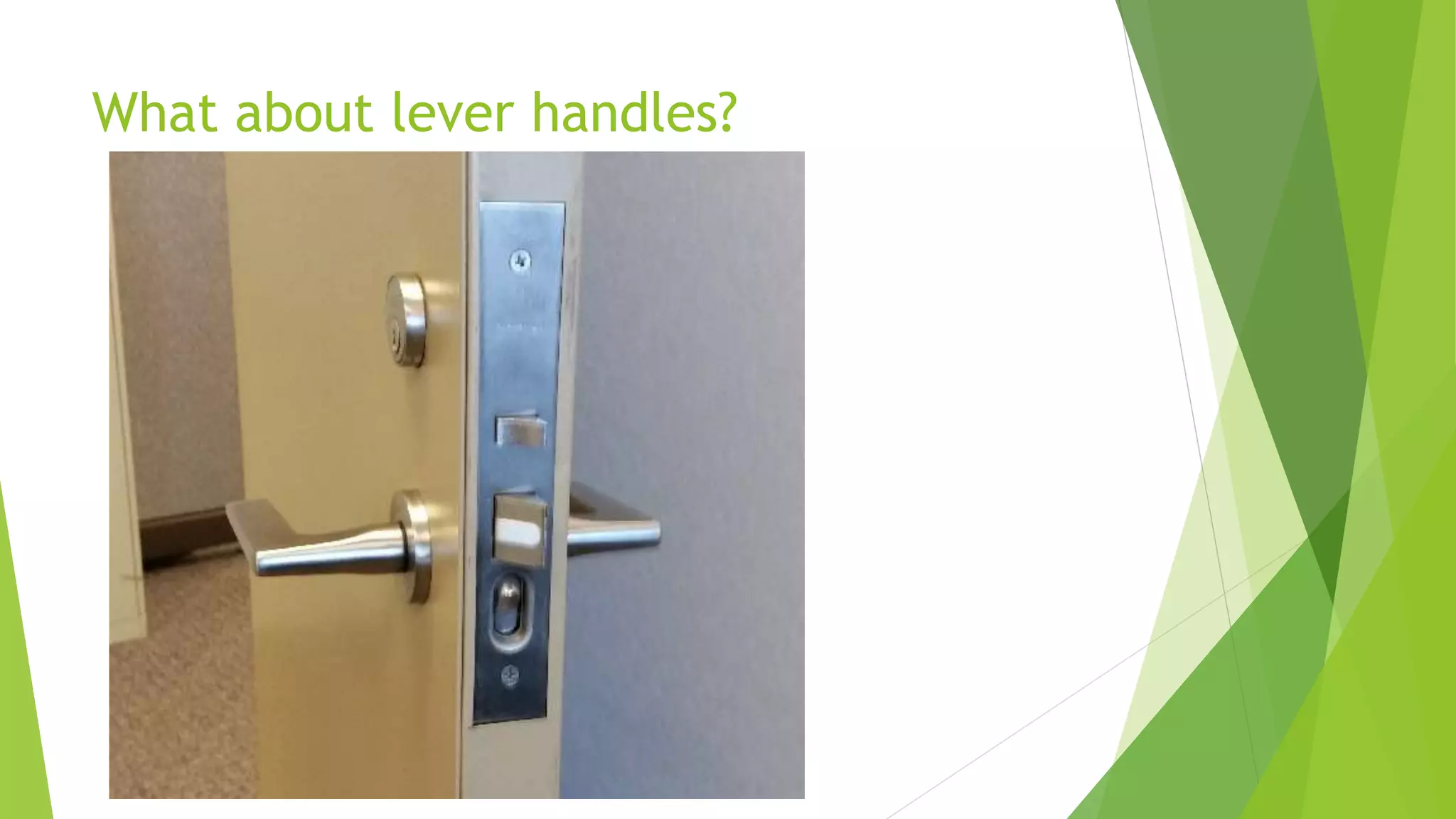 What about lever handles?
 