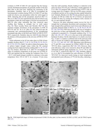 Recent Developments in Friction Stir Welding of Al alloys | PDF
