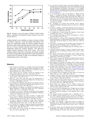 Recent Developments in Friction Stir Welding of Al alloys | PDF