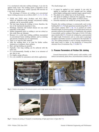 Recent Developments in Friction Stir Welding of Al alloys | PDF