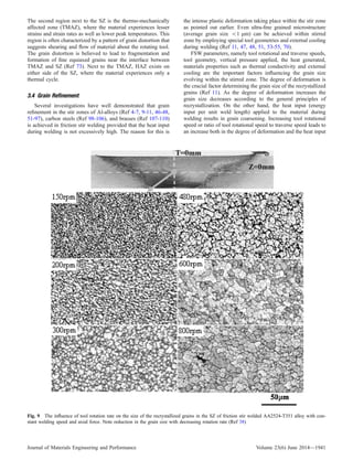 Recent Developments in Friction Stir Welding of Al alloys | PDF