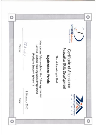 Tia Certificate