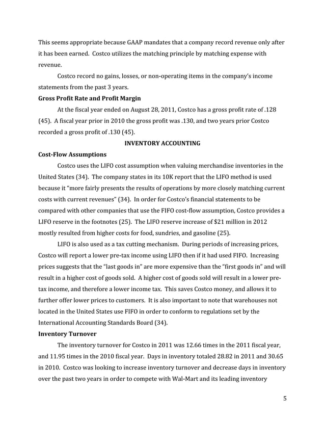 Costco Financial Analysis