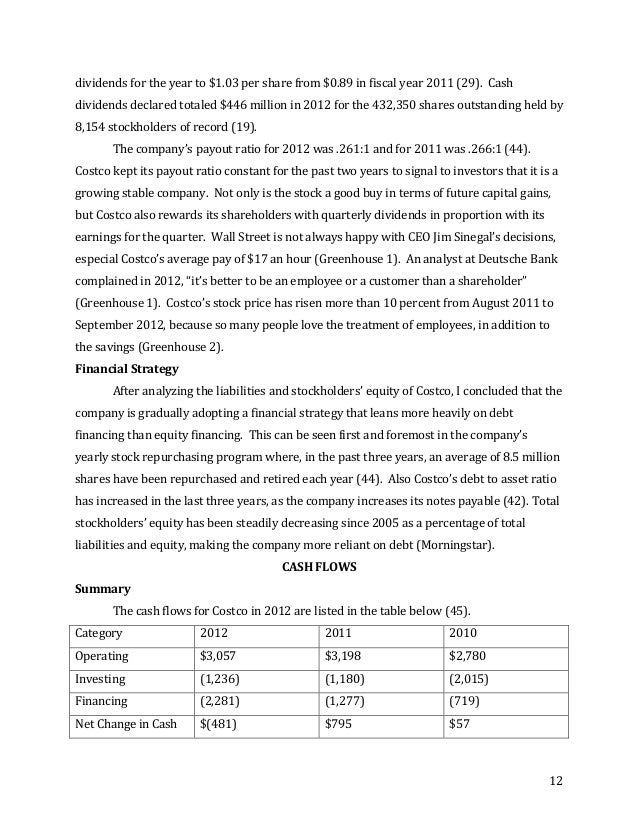 Costco Financial Analysis