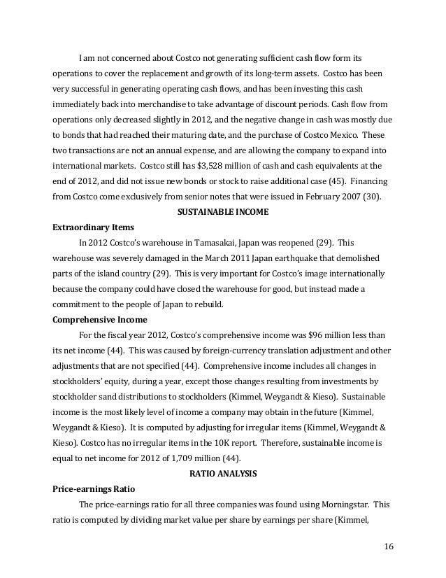 Costco Financial Analysis
