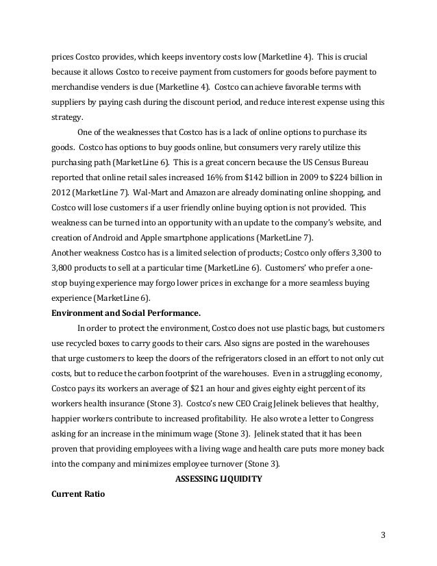 Costco Financial Analysis