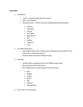 A4E VIDEO:Introduction