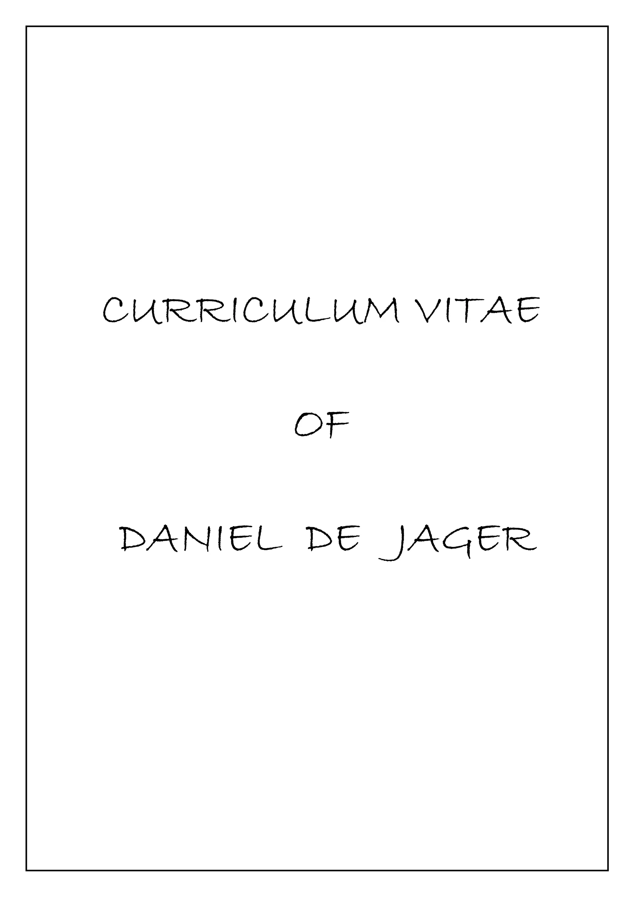 DANIE CURRICULUM VITAE pdf PDF