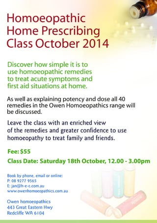 Saturday 18th October, 12.00 - 3.00pm
October 2014
 
