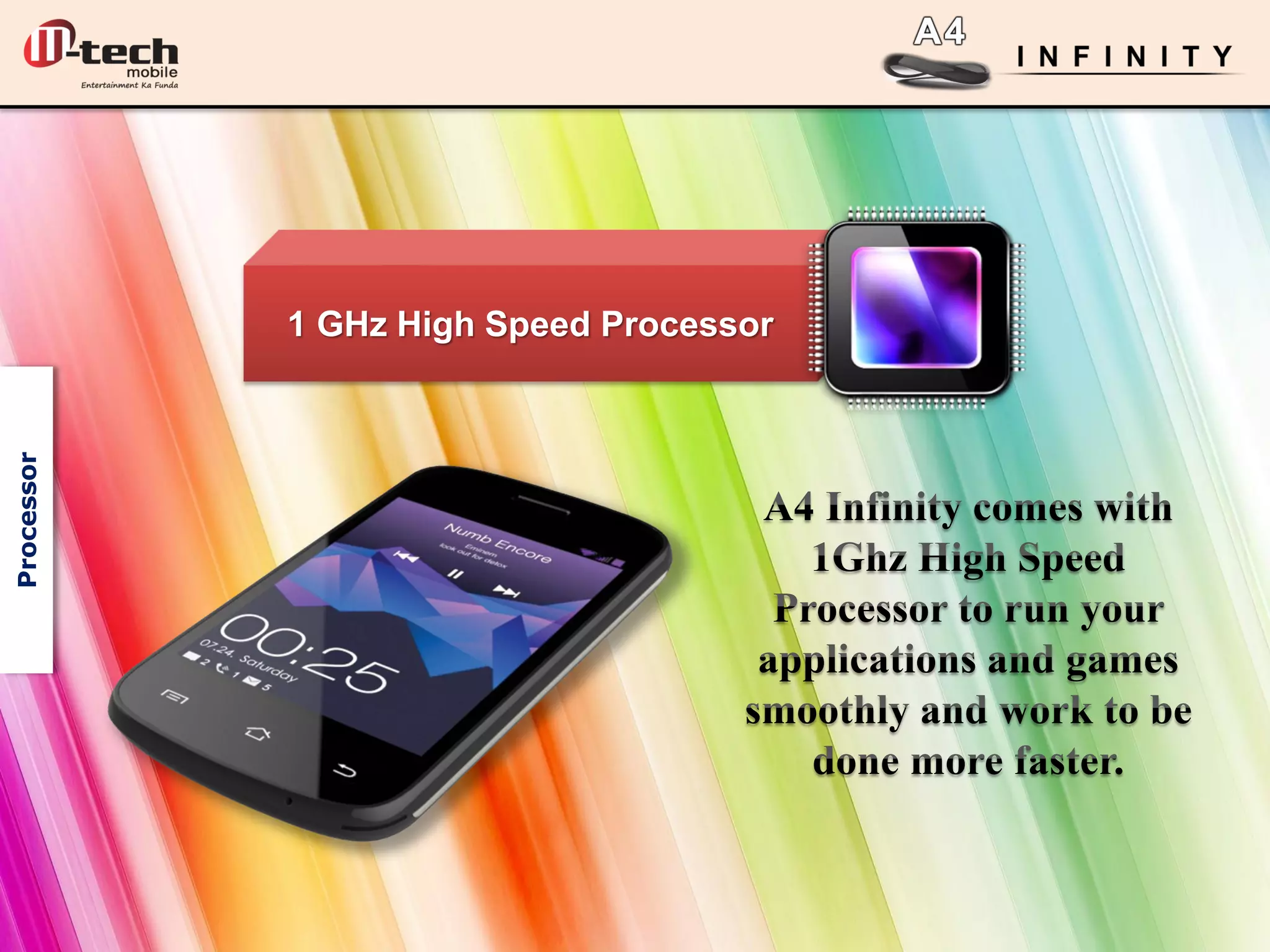 1 GHz High Speed Processor
Processor