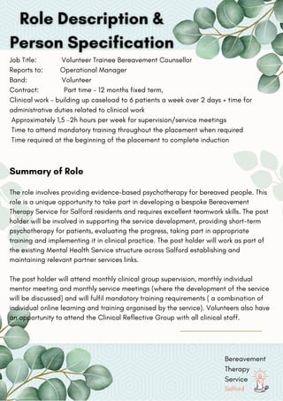 Placement Role Description | PDF
