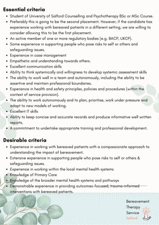 Placement Role Description | PDF