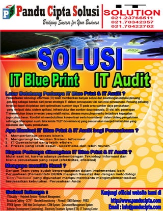 PT. Pandu Cipta Solusi - Solusit IT Blue Print & IT Audit