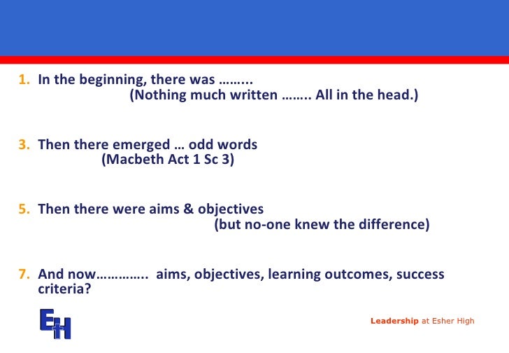 Success criteria defined image