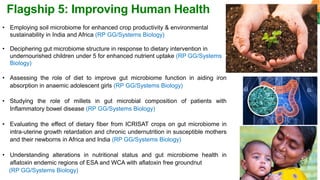 ICRISAT Global Planning Meeting 2019: CGIAR Research Program A4NH - ICRISAT & Nutrition