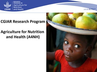 CGIAR Research Program
Agriculture for Nutrition
and Health (A4NH)
 