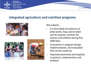 A4NH – Presentation for Discussion with Donors and Partners – June 2013