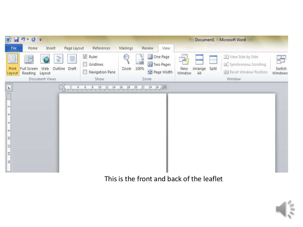 how to make a leaflet on word 2010
