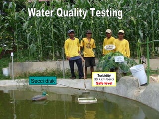 Secci disk Water Quality Testing Turbidity 30 + cm Secci Safe level 