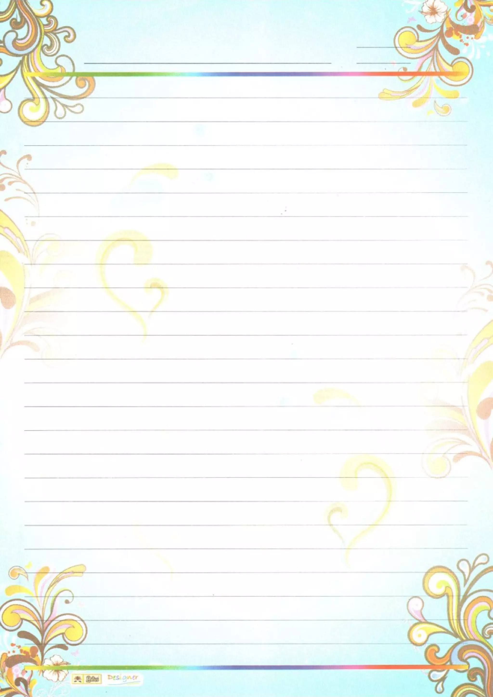 A4 Size Designer Project Sheets