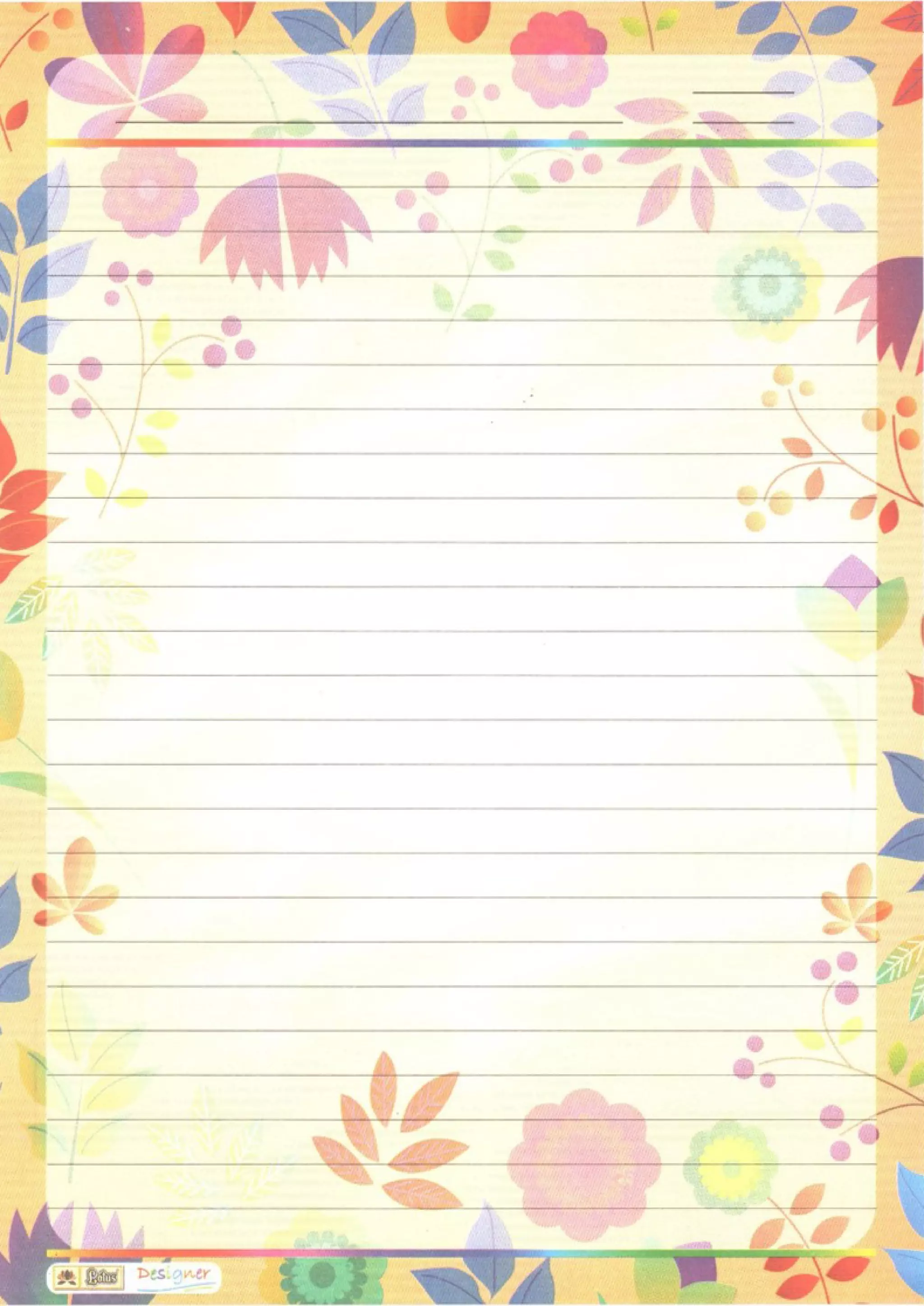 A4 Size Designer Project Sheets