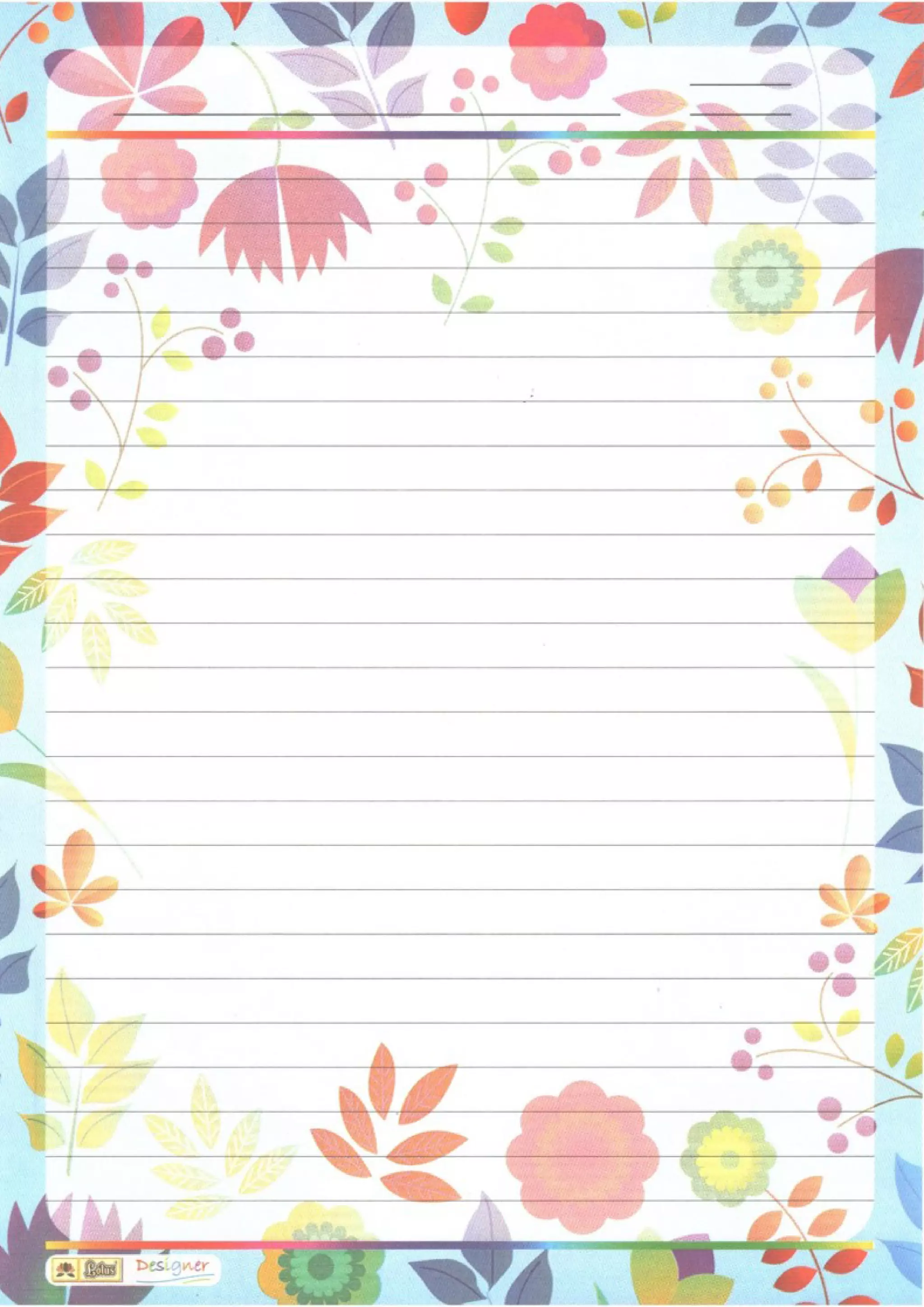 A4 Size Designer Project Sheets