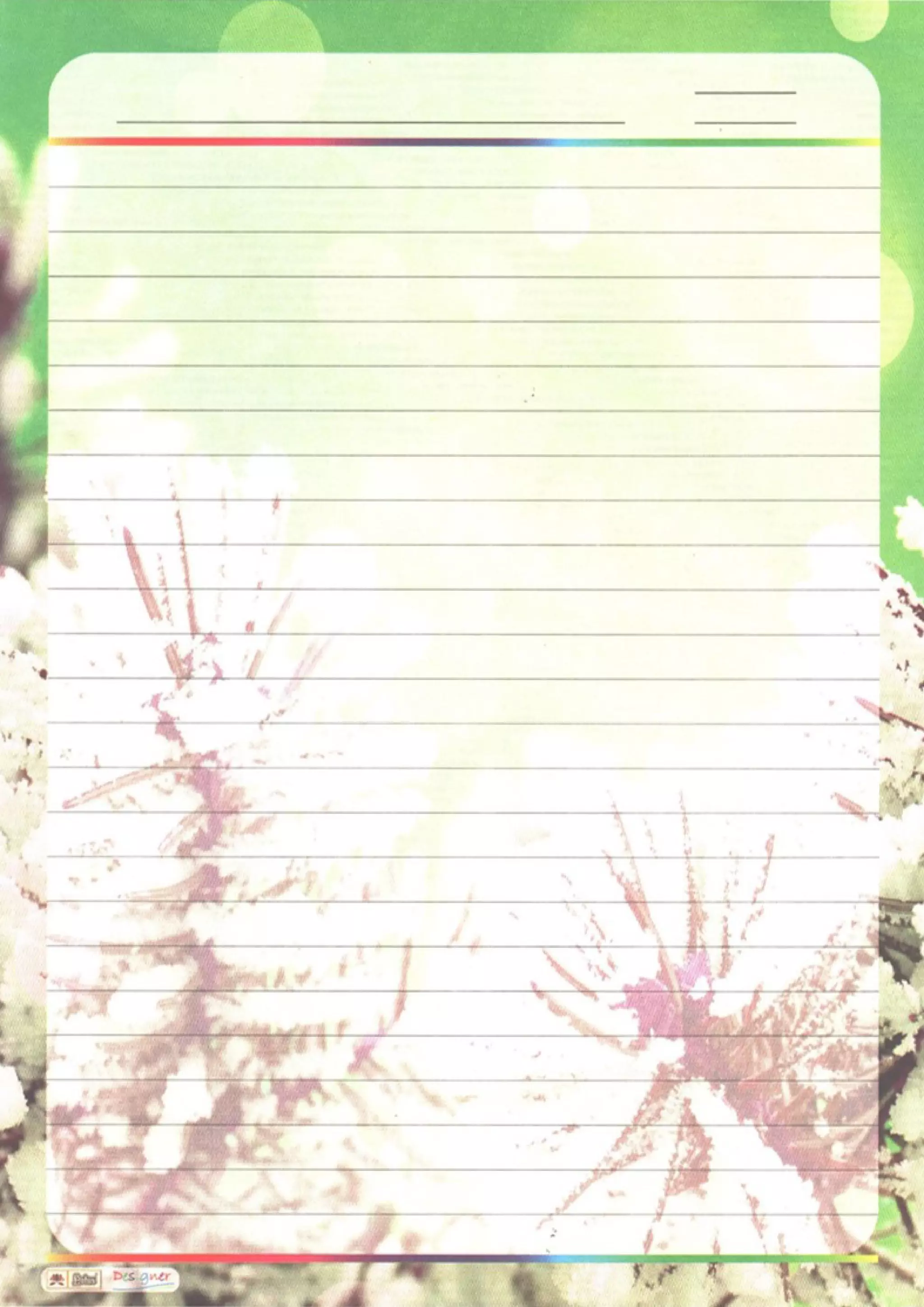 A4 Size Designer Project Sheets