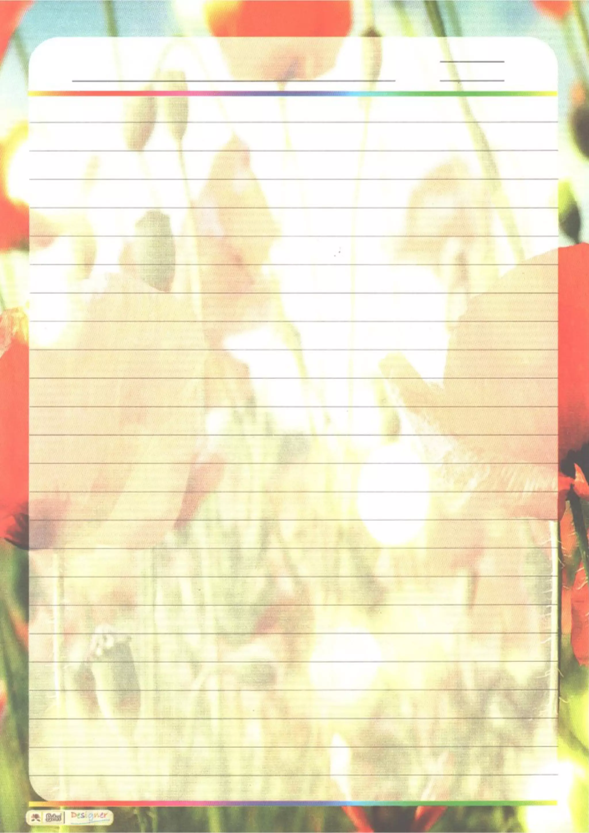 A4 Size Designer Project Sheets