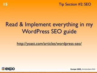 WordPress Optimisation - A4UExpo