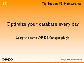 WordPress Optimisation - A4UExpo