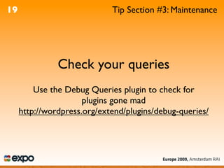 WordPress Optimisation - A4UExpo