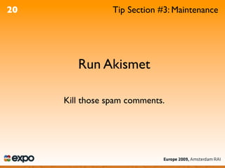 WordPress Optimisation - A4UExpo