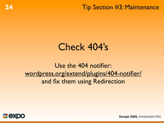 WordPress Optimisation - A4UExpo