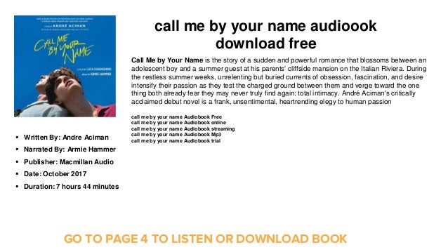 Call Me By Your Name Audioook Download Free Call Me By Your Name Bo Call Me By Your Name Audioook Download Free Call Me By Your Name Bo