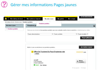 Gérer mes informations Pages jaunes

 
