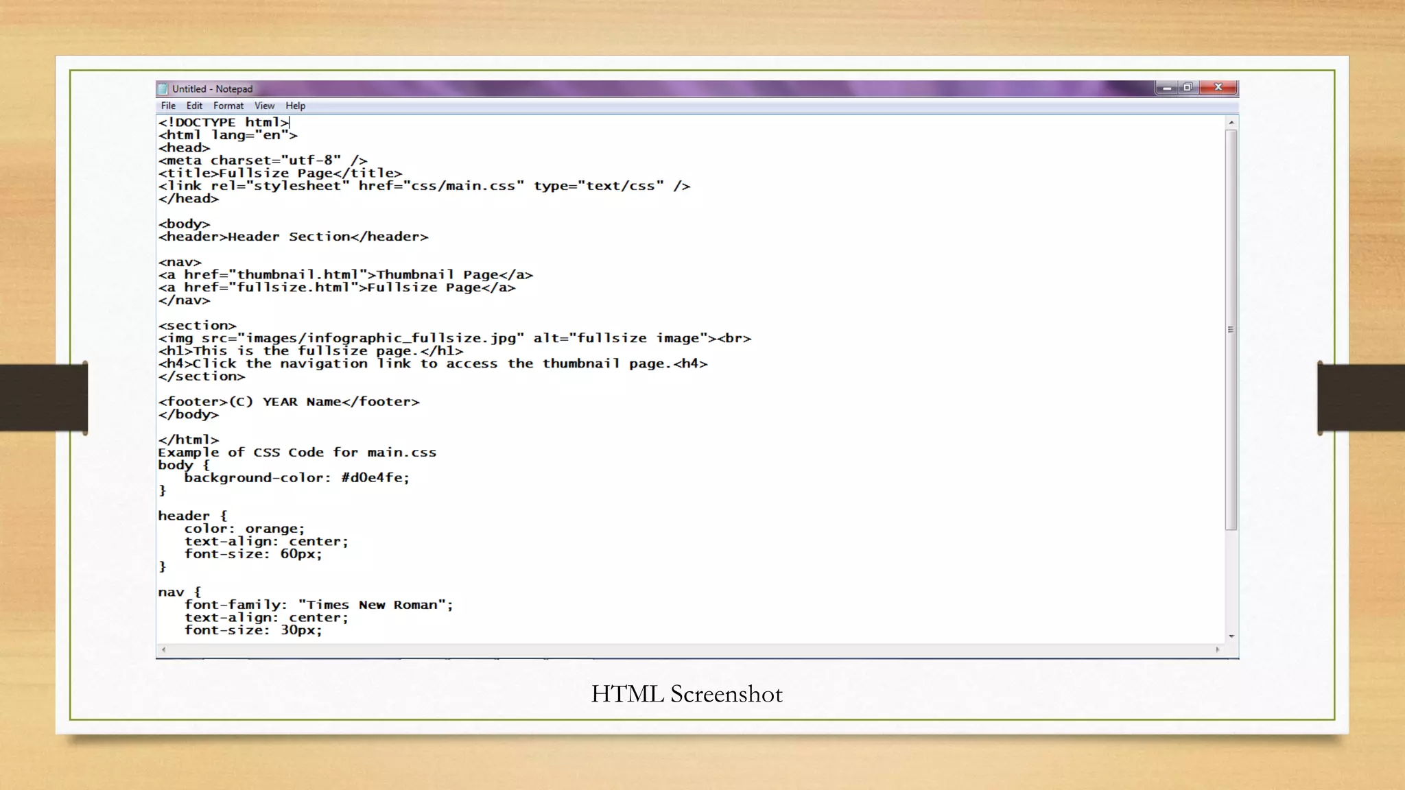 HTML Screenshot
 