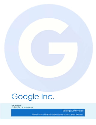Google Inc.
Strategy & Innovation
 