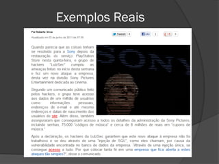 Exemplos Reais
 